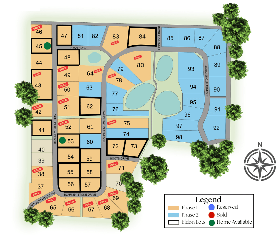 Shamrock Estates Plat Map in Albany, WI