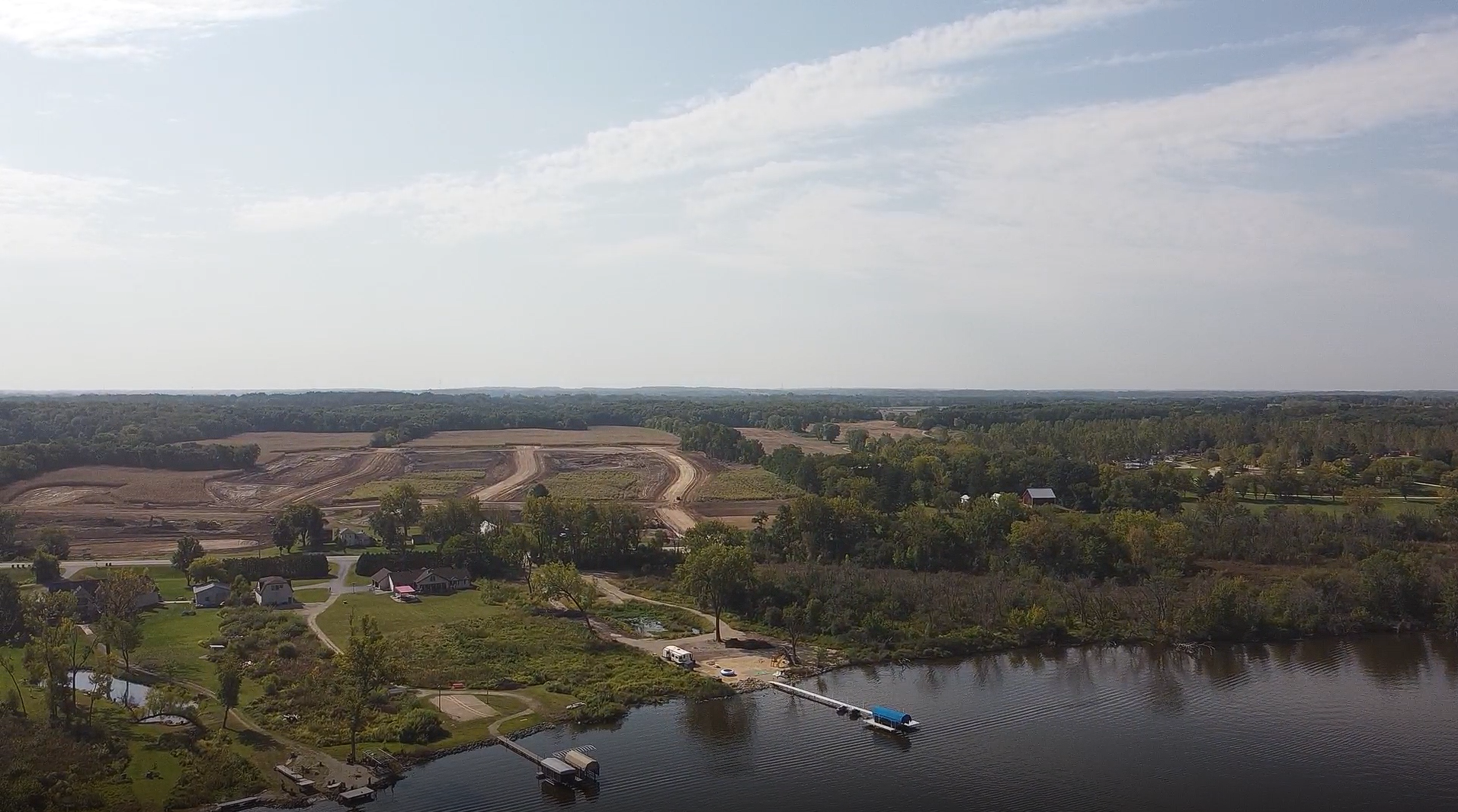 Photo of Stone Barn from a Drone.