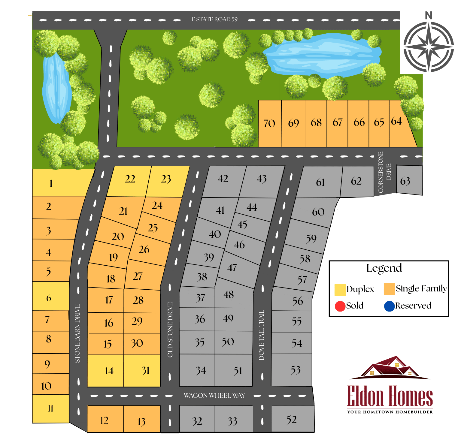 Plat Map of Stone Barn Estates in Milton, WI
